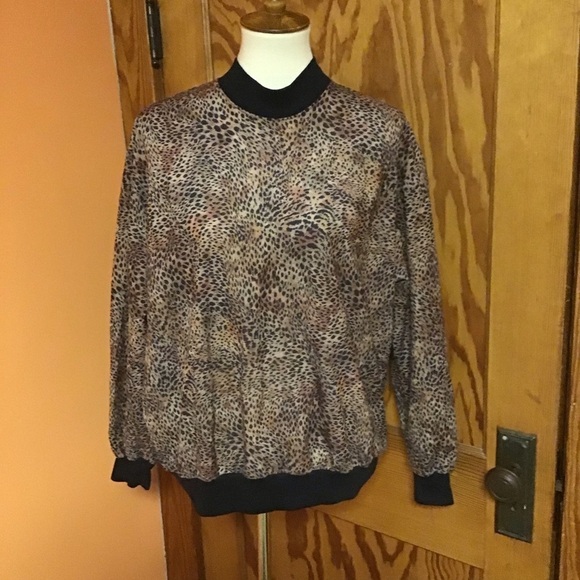 3 for 20 $ bundle Vintage 90s leopard print long sleeve top - Picture 8 of 10